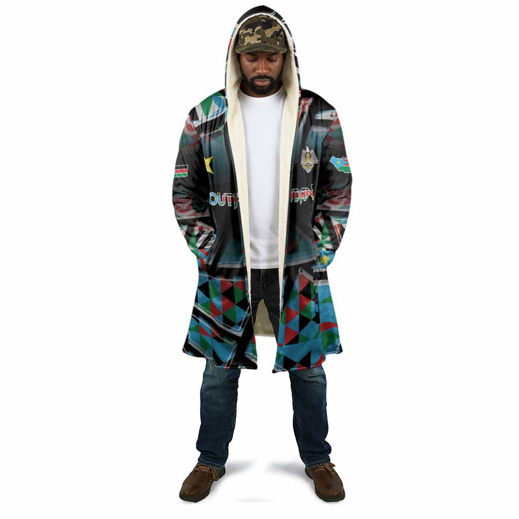 Custom South Sudan Cloak Geometric African Patterns - Wonder Print Shop