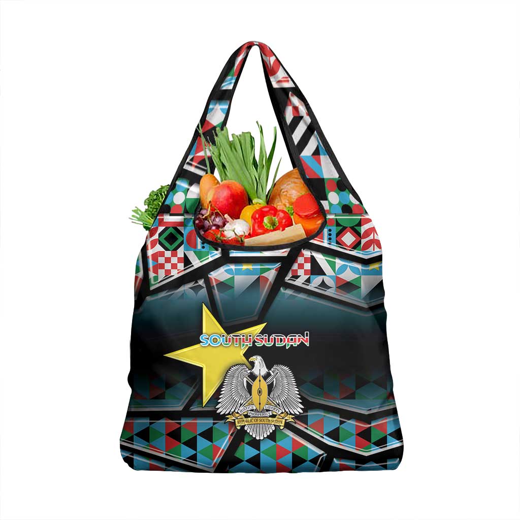 South Sudan Grocery Bag Geometric African Patterns - Wonder Print Shop