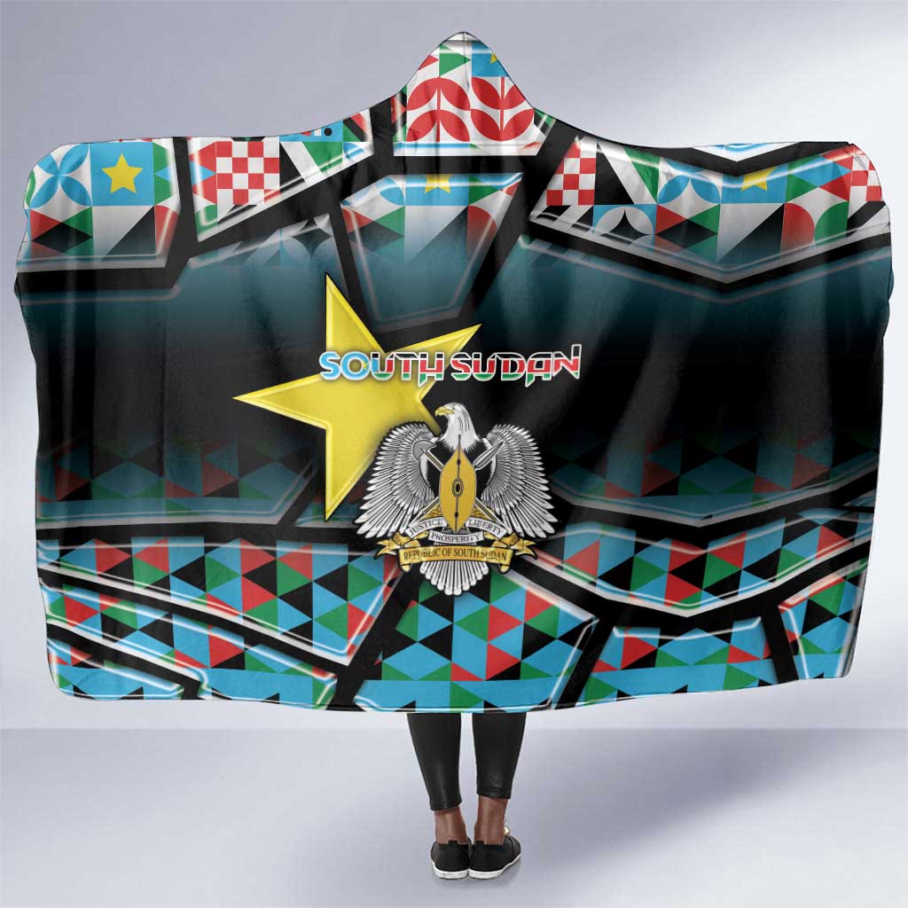 South Sudan Hooded Blanket Geometric African Patterns - Wonder Print Shop