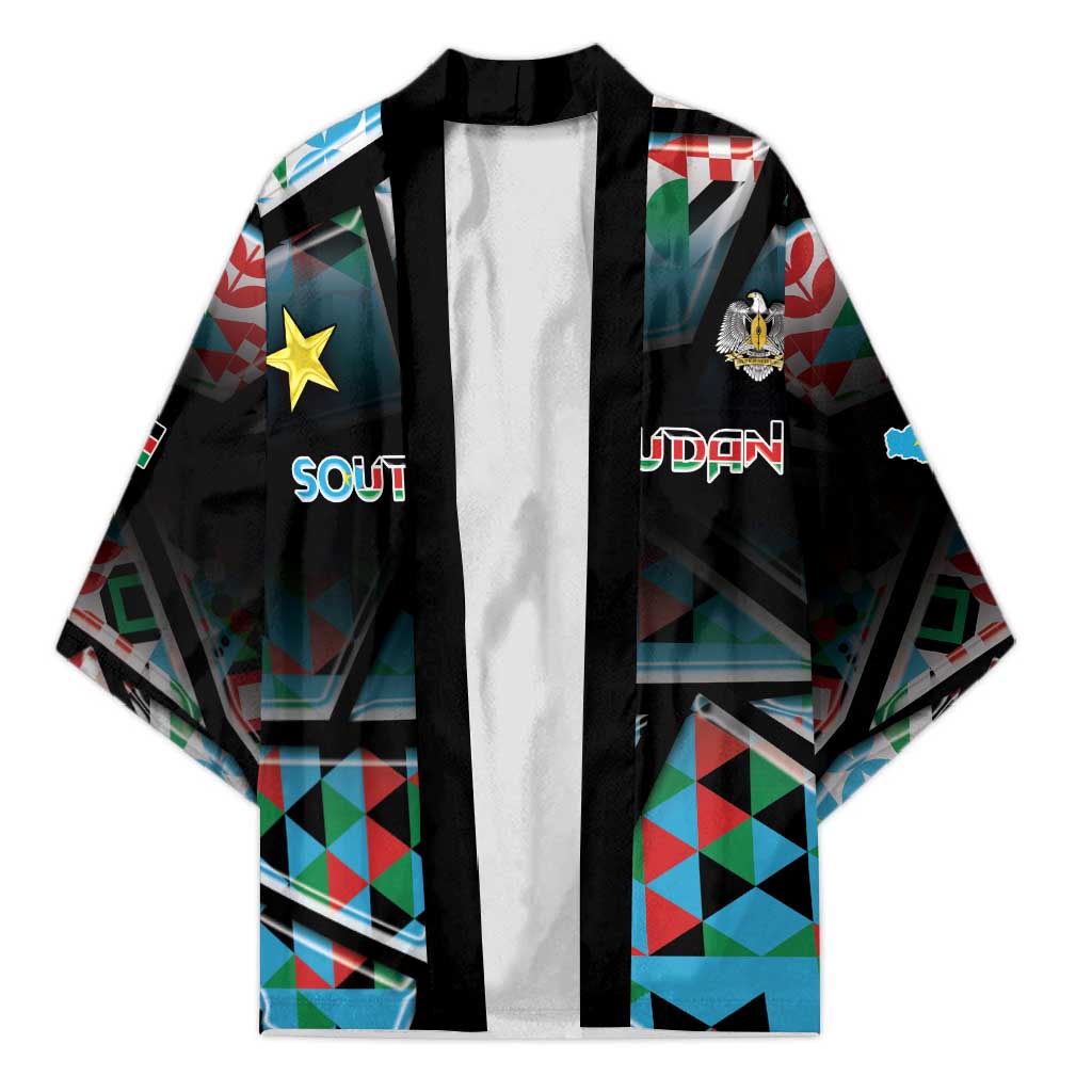 Custom South Sudan Kimono Geometric African Patterns - Wonder Print Shop