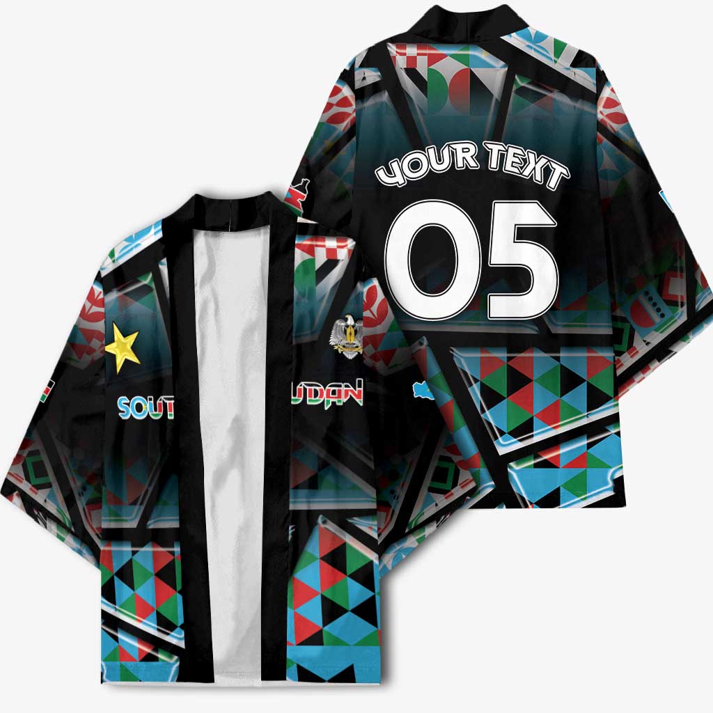 Custom South Sudan Kimono Geometric African Patterns - Wonder Print Shop