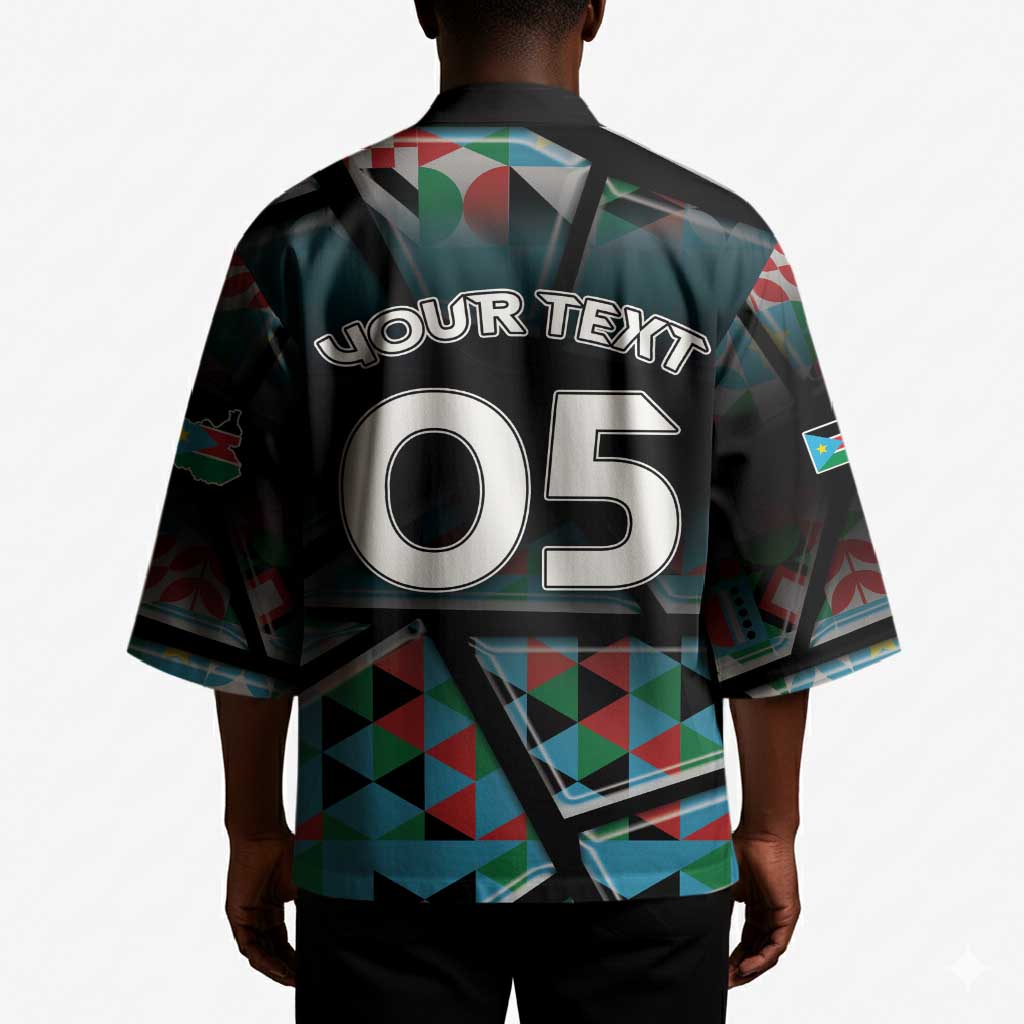Custom South Sudan Kimono Geometric African Patterns - Wonder Print Shop