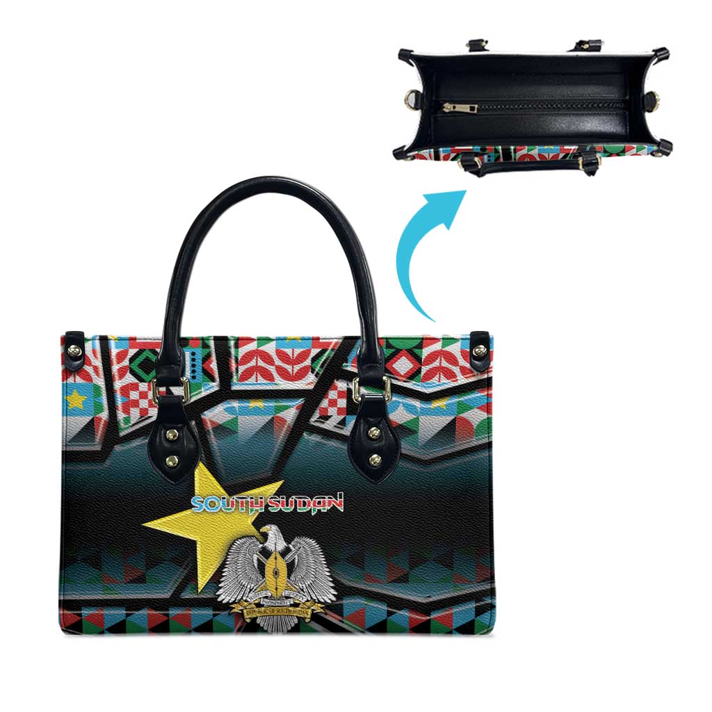 South Sudan Leather Bag Geometric African Patterns - Wonder Print Shop