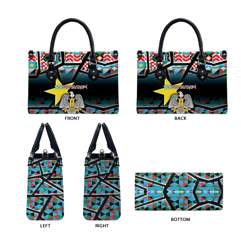 South Sudan Leather Bag Geometric African Patterns - Wonder Print Shop
