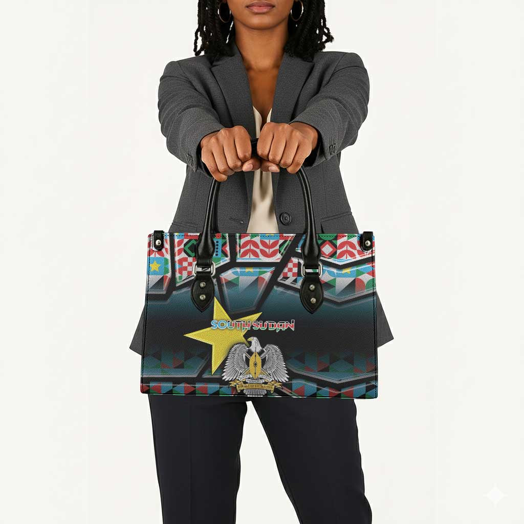 South Sudan Leather Bag Geometric African Patterns - Wonder Print Shop