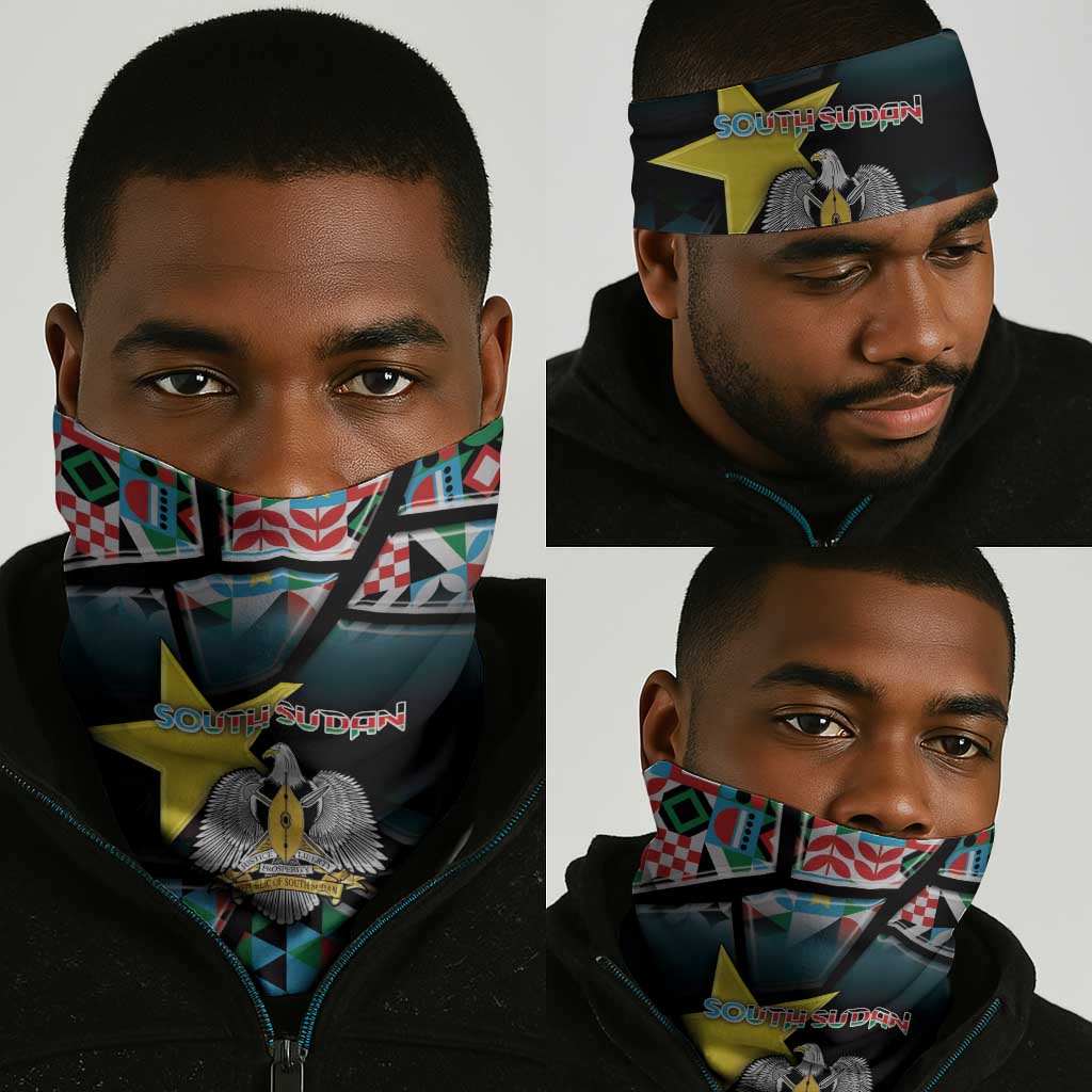 South Sudan Neck Gaiter Geometric African Patterns - Wonder Print Shop