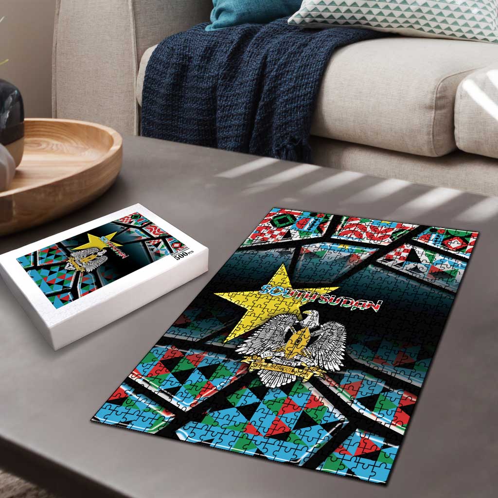 South Sudan Puzzle Geometric African Patterns - Wonder Print Shop