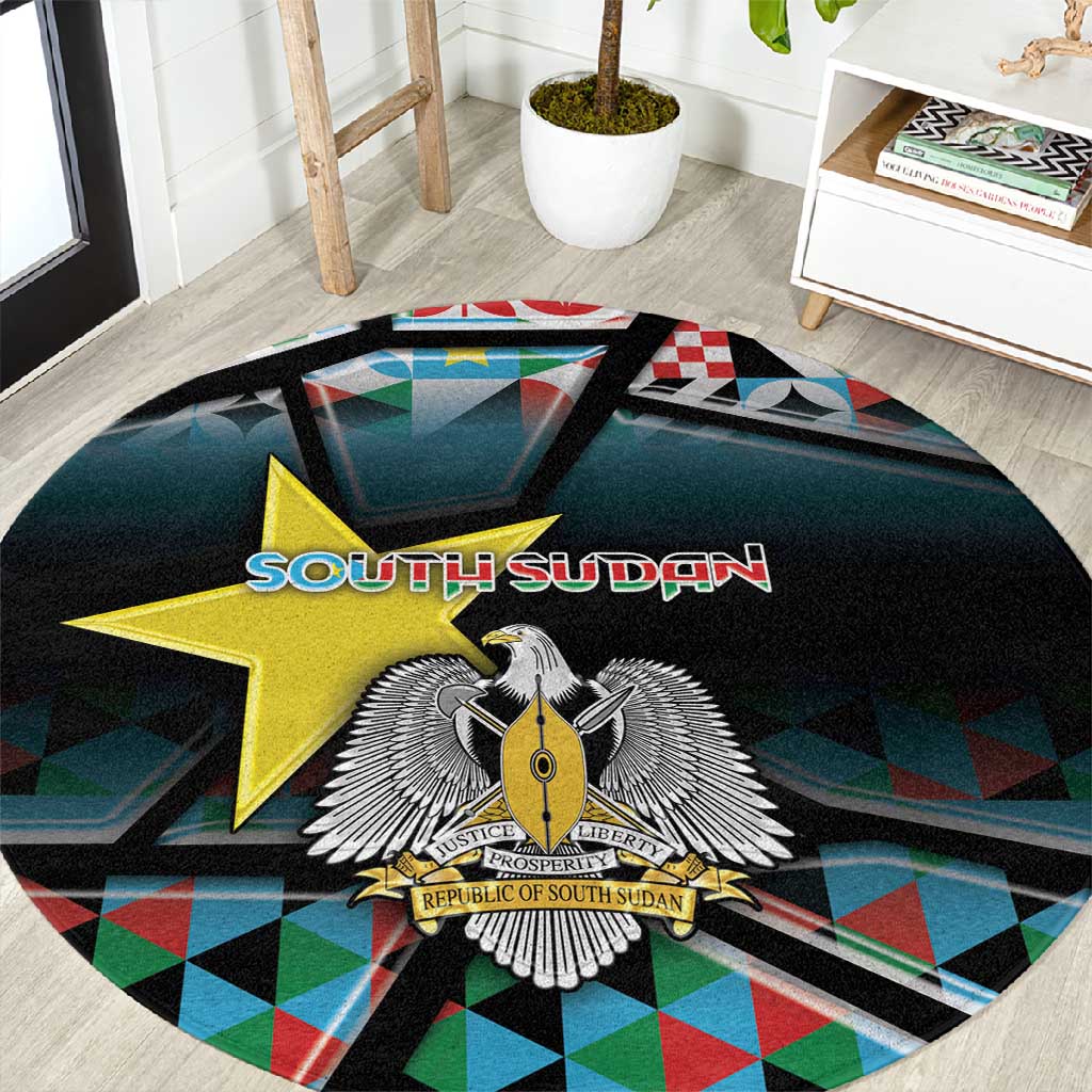 South Sudan Round Carpet Geometric African Patterns - Wonder Print Shop