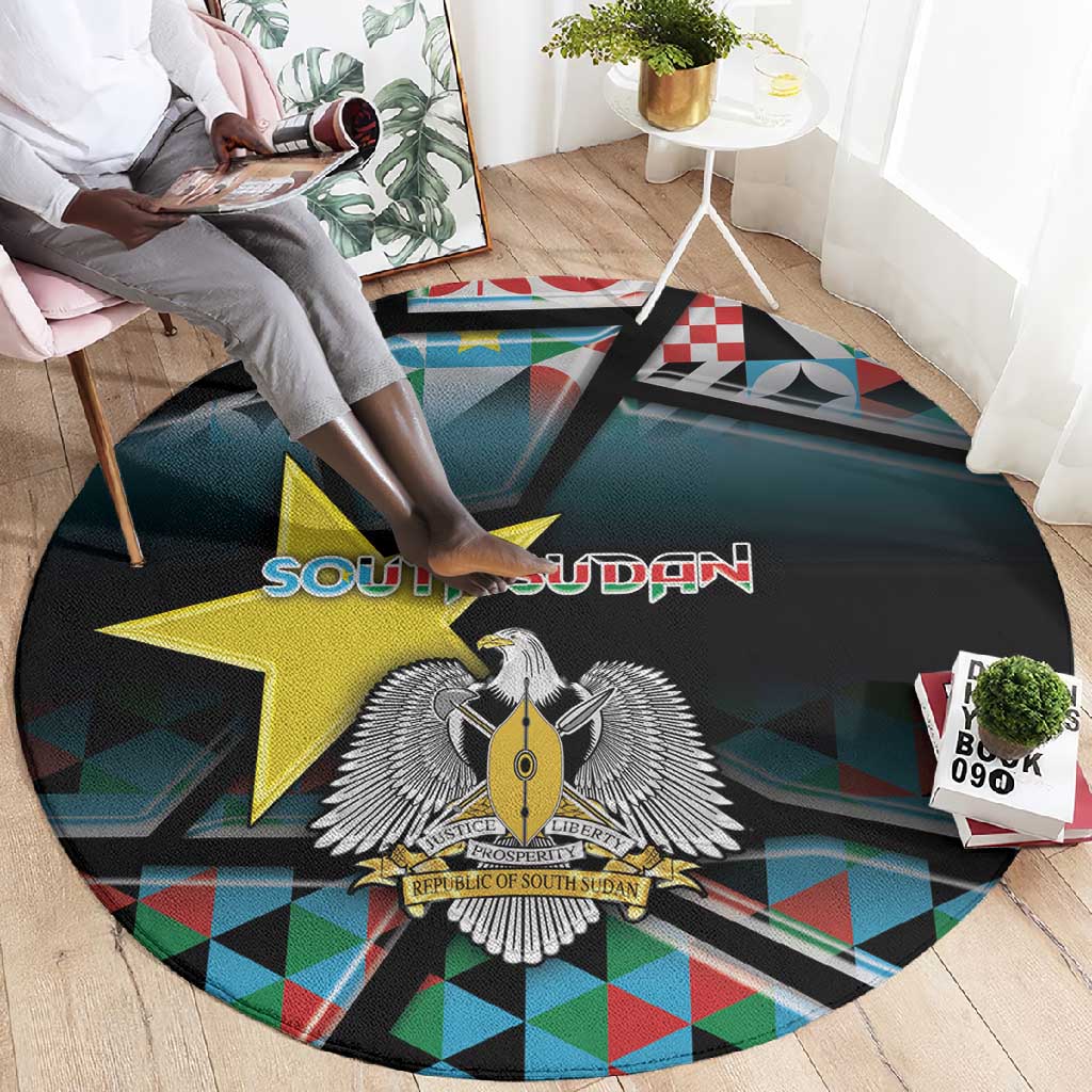 South Sudan Round Carpet Geometric African Patterns - Wonder Print Shop
