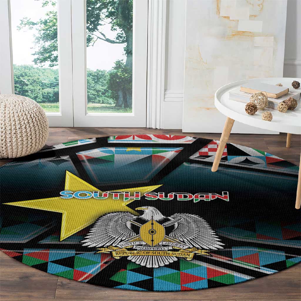 South Sudan Round Carpet Geometric African Patterns - Wonder Print Shop