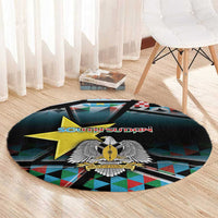 South Sudan Round Carpet Geometric African Patterns - Wonder Print Shop