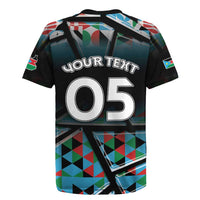 Custom South Sudan Rugby Jersey Geometric African Patterns - Wonder Print Shop