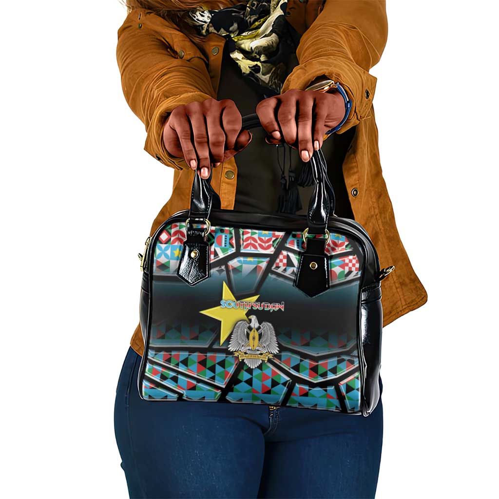 South Sudan Shoulder Handbag Geometric African Patterns - Wonder Print Shop