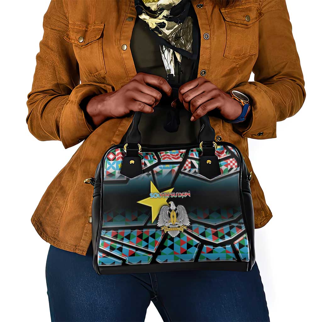 South Sudan Shoulder Handbag Geometric African Patterns - Wonder Print Shop