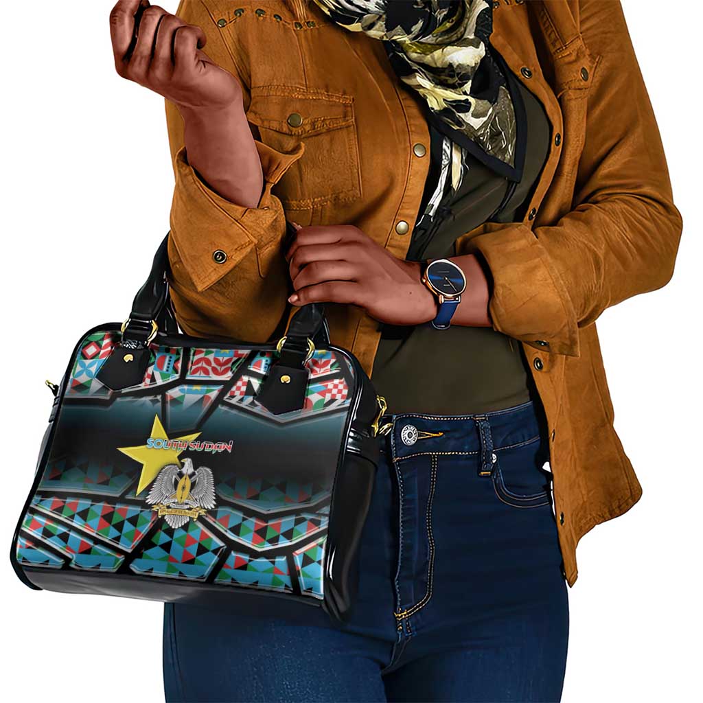 South Sudan Shoulder Handbag Geometric African Patterns - Wonder Print Shop