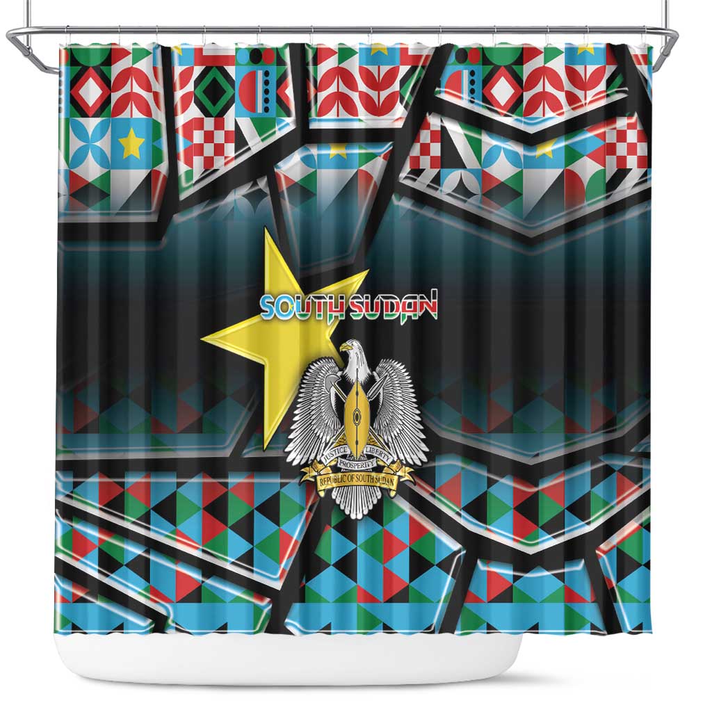 South Sudan Shower Curtain Geometric African Patterns - Wonder Print Shop