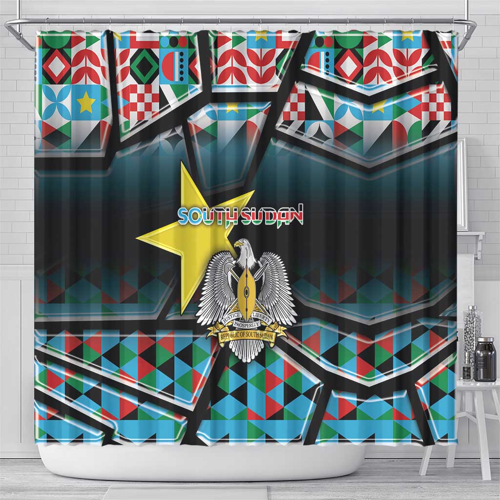 South Sudan Shower Curtain Geometric African Patterns - Wonder Print Shop
