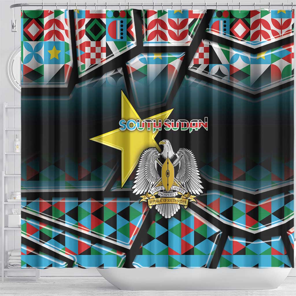 South Sudan Shower Curtain Geometric African Patterns - Wonder Print Shop