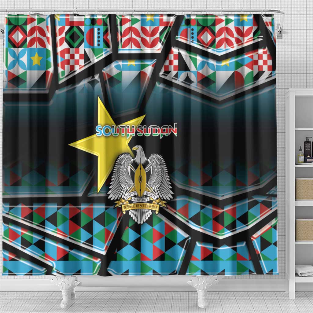 South Sudan Shower Curtain Geometric African Patterns - Wonder Print Shop