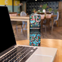 Custom South Sudan Skinny Tumbler Geometric African Patterns - Wonder Print Shop