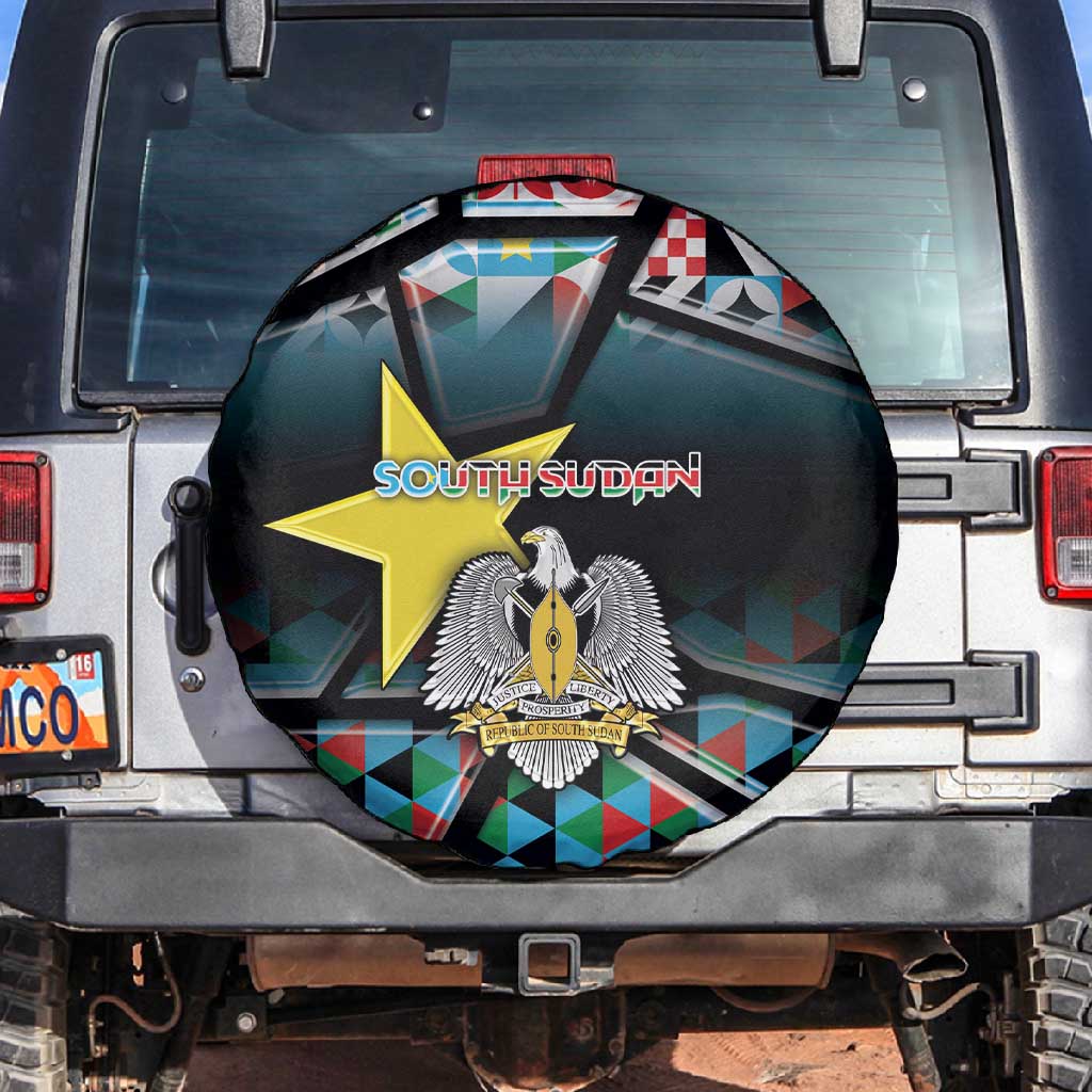 South Sudan Spare Tire Cover Geometric African Patterns - Wonder Print Shop