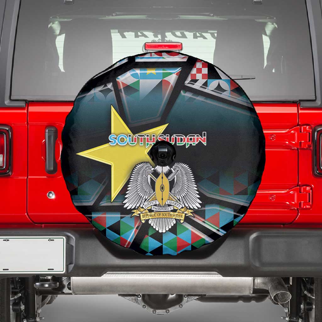 South Sudan Spare Tire Cover Geometric African Patterns - Wonder Print Shop