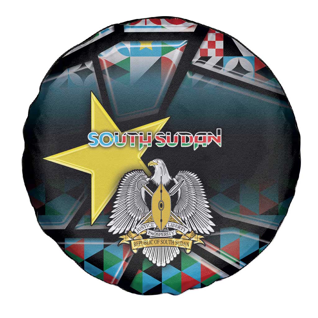 South Sudan Spare Tire Cover Geometric African Patterns - Wonder Print Shop
