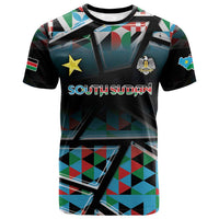 Custom South Sudan T shirt Geometric African Patterns - Wonder Print Shop