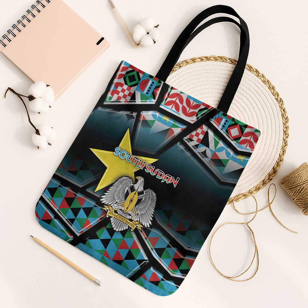 South Sudan Tote Bag Geometric African Patterns - Wonder Print Shop