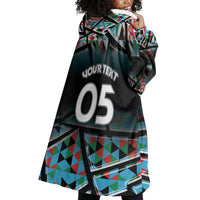 Custom South Sudan Wearable Blanket Hoodie Geometric African Patterns - Wonder Print Shop