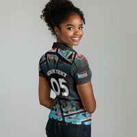 Custom South Sudan Women Polo Shirt Geometric African Patterns - Wonder Print Shop