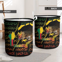 Benin Laundry Basket Powerful African Leopard - Wonder Print Shop
