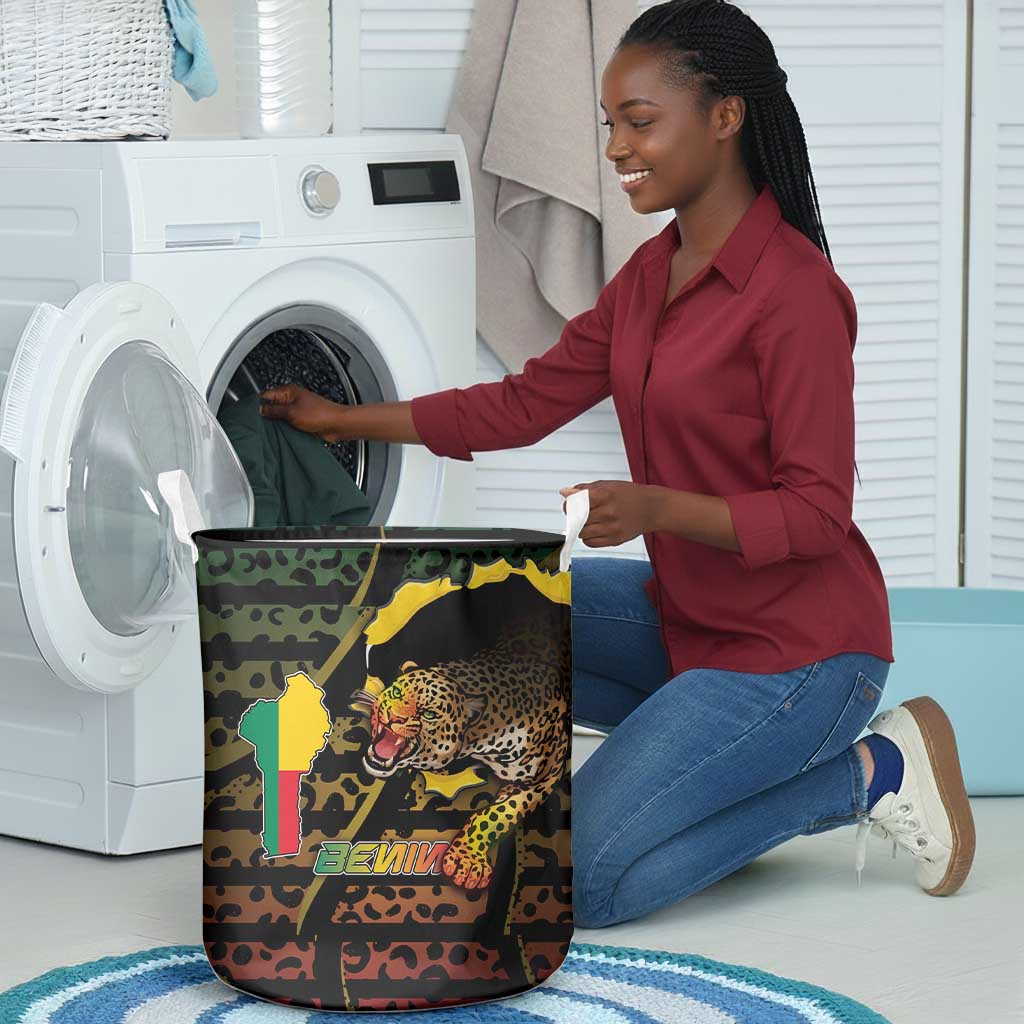 Benin Laundry Basket Powerful African Leopard - Wonder Print Shop