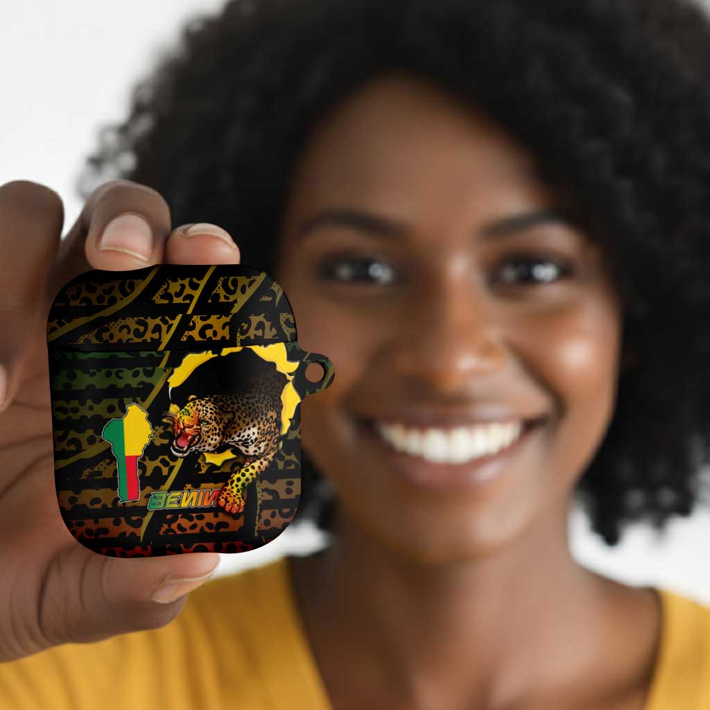 Benin AirPods Case Powerful African Leopard - Wonder Print Shop