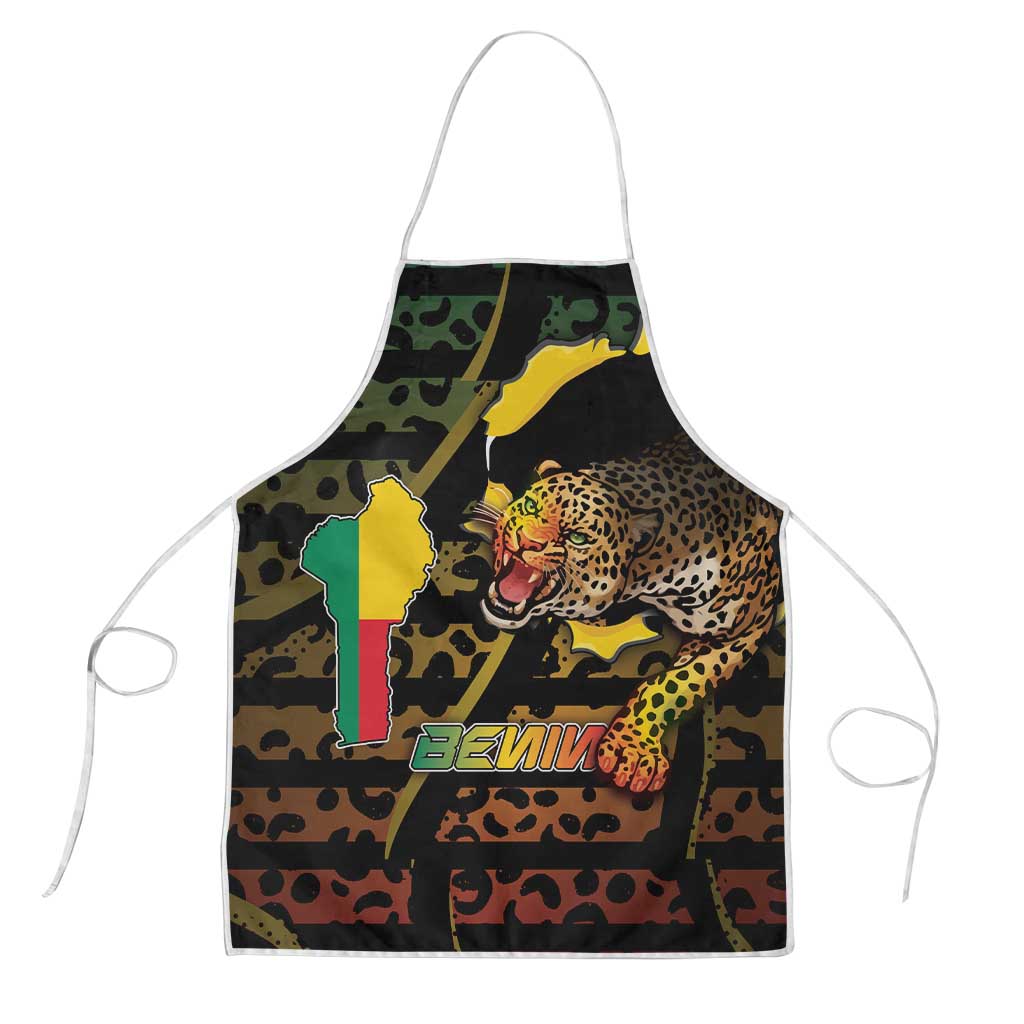 Benin Apron Powerful African Leopard - Wonder Print Shop
