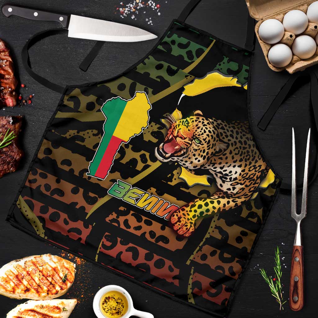 Benin Apron Powerful African Leopard - Wonder Print Shop