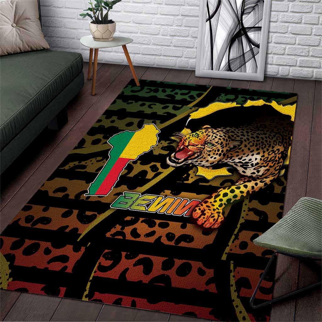 Benin Area Rug Powerful African Leopard - Wonder Print Shop