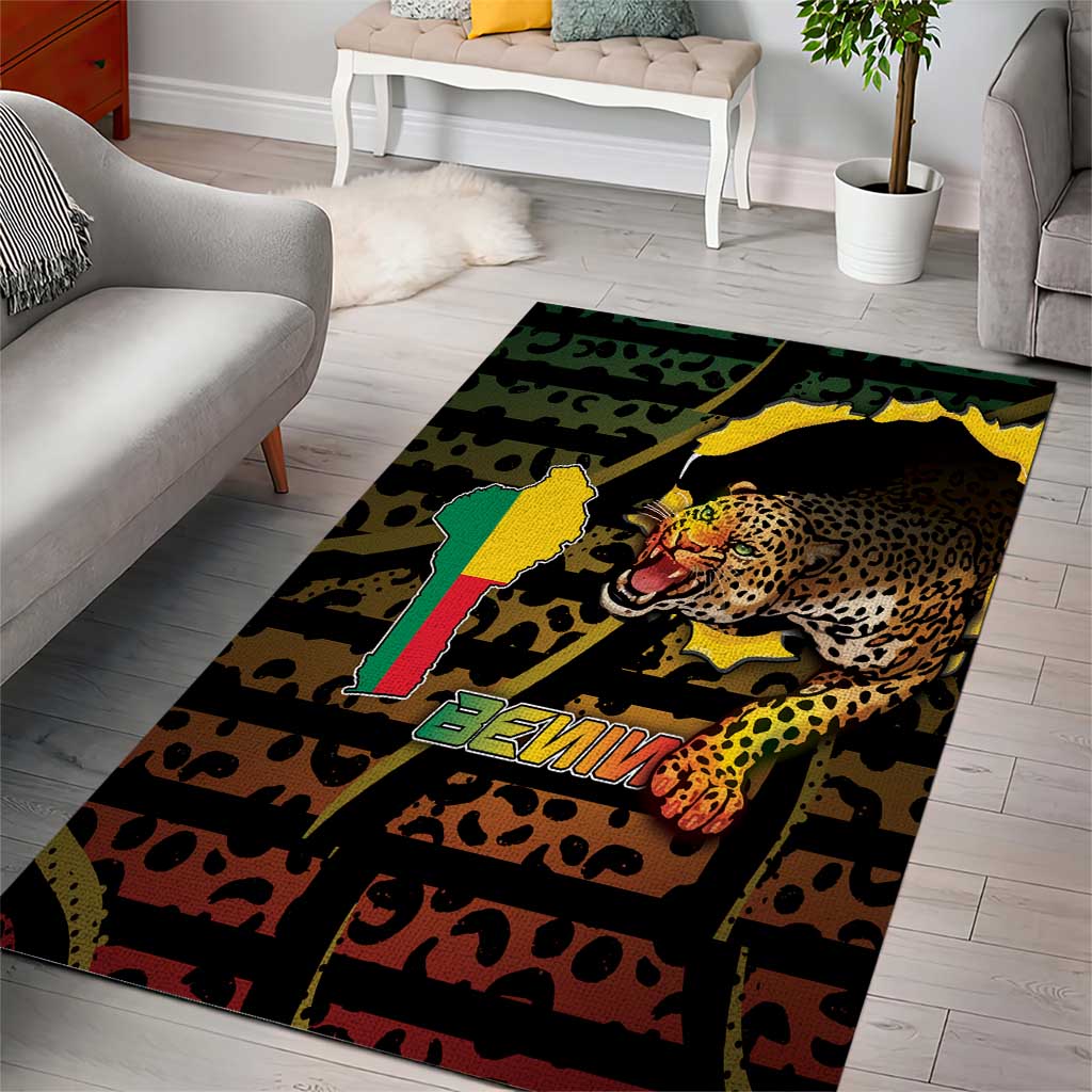 Benin Area Rug Powerful African Leopard - Wonder Print Shop