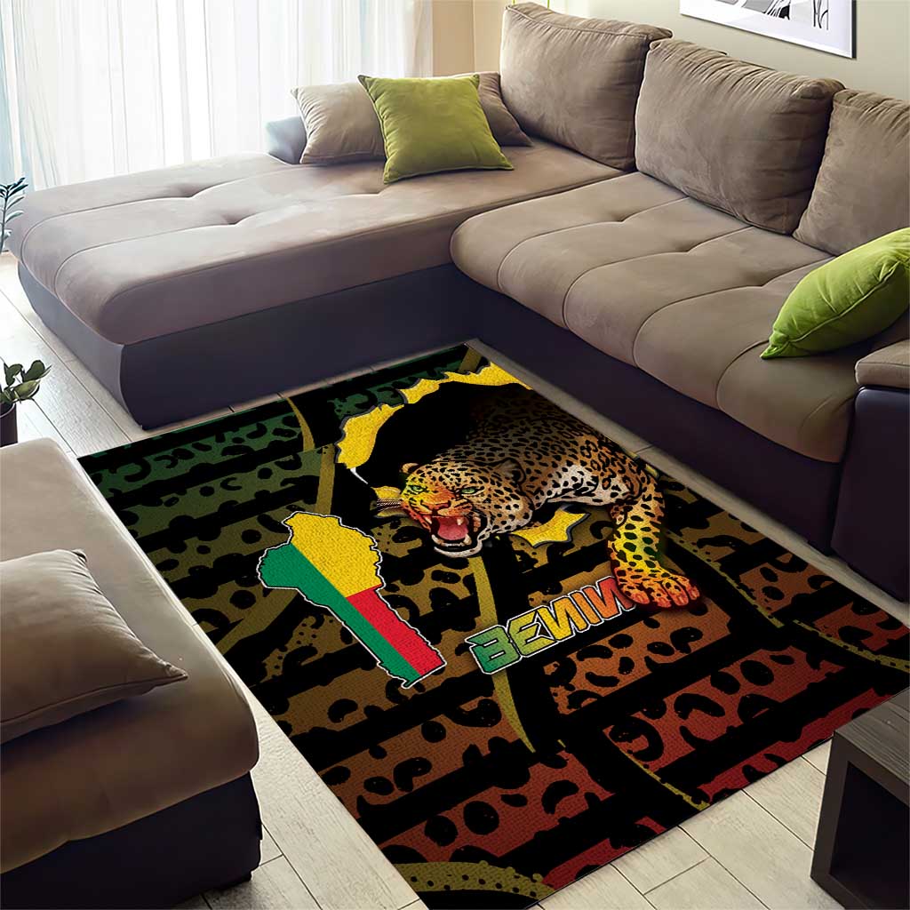 Benin Area Rug Powerful African Leopard - Wonder Print Shop