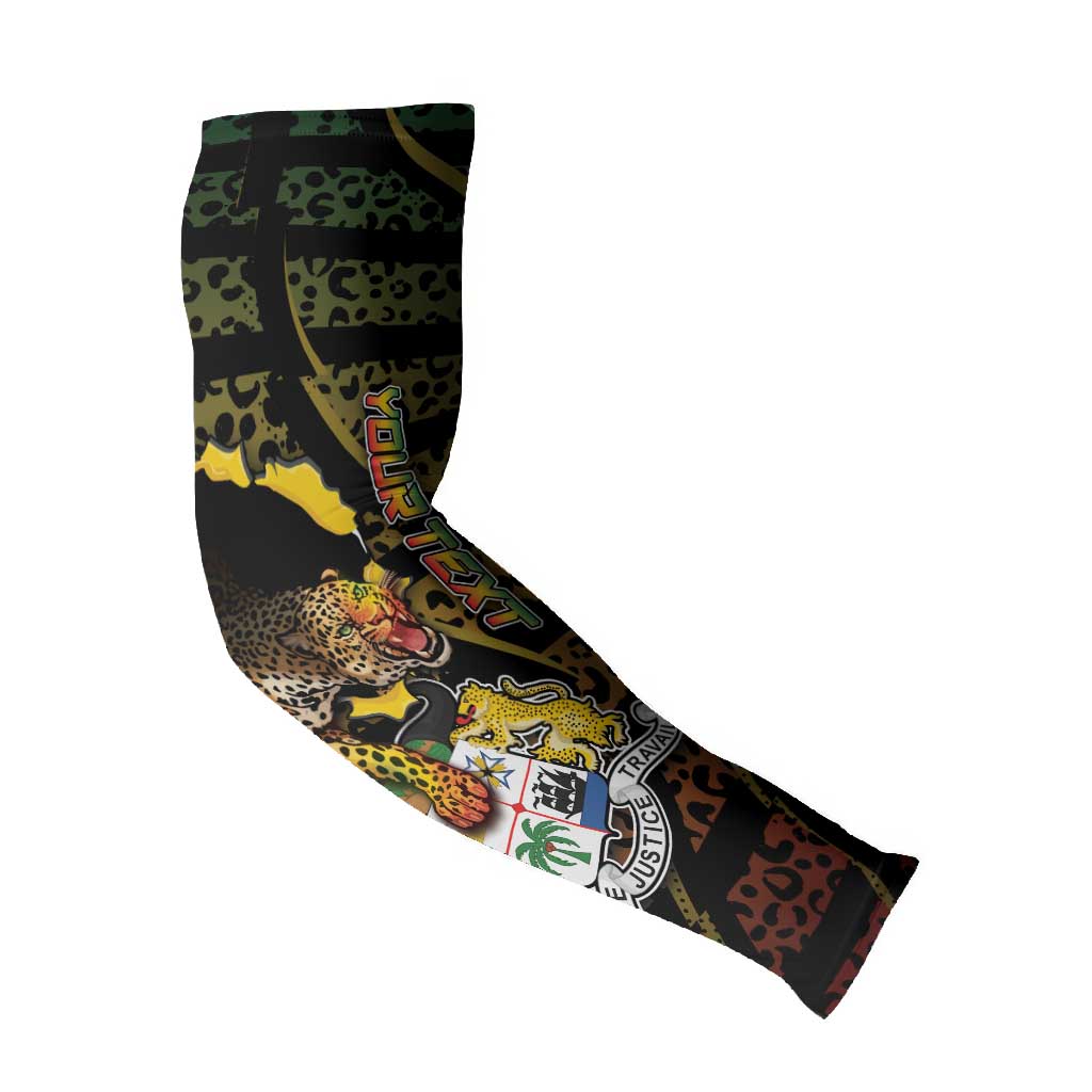 Personalized Benin Arm Sleeves Powerful African Leopard - Wonder Print Shop