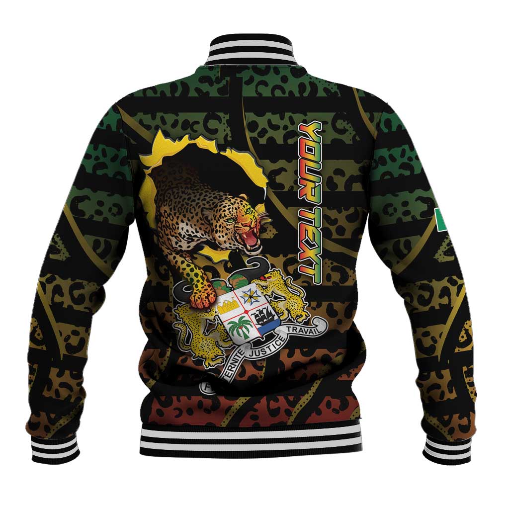 Personalized Benin Baseball Jacket Powerful African Leopard - Wonder Print Shop