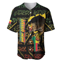 Personalized Benin Baseball Jersey Powerful African Leopard - Wonder Print Shop