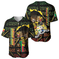 Personalized Benin Baseball Jersey Powerful African Leopard - Wonder Print Shop