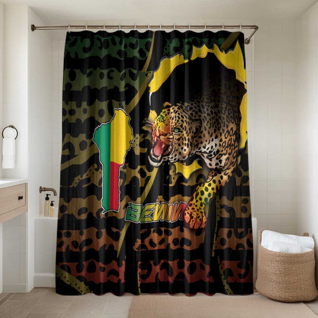 Benin Bathroom Set Powerful African Leopard - Wonder Print Shop