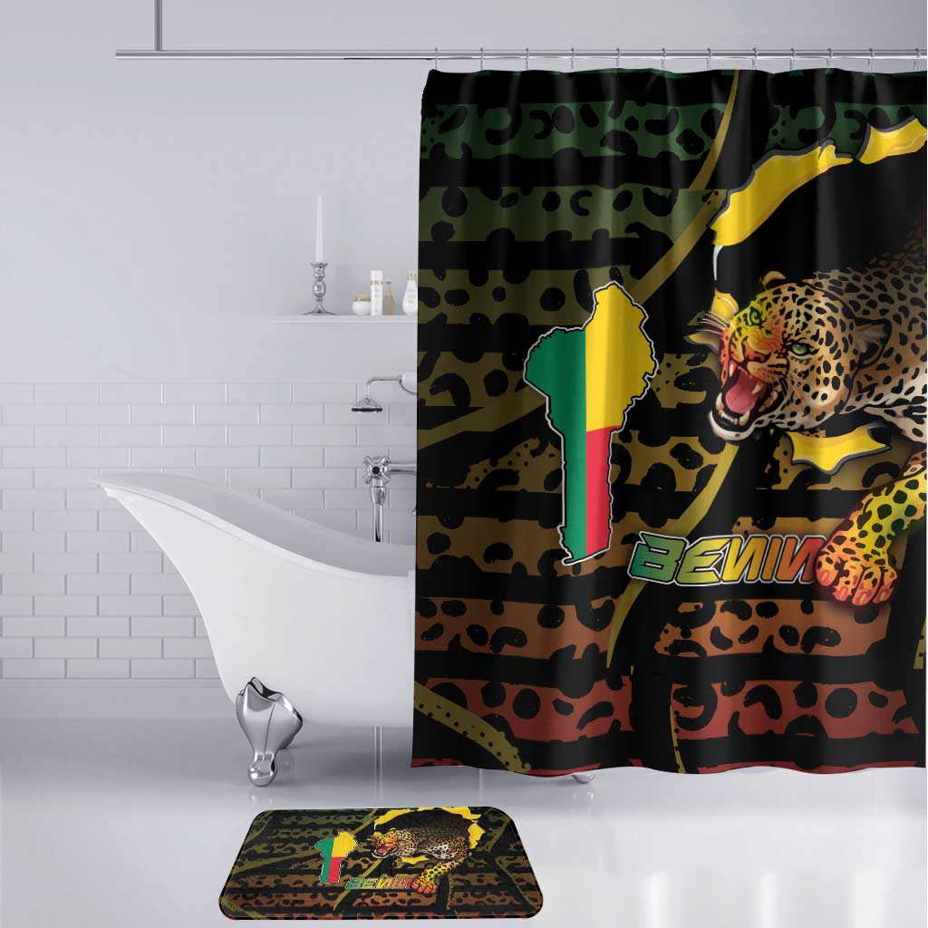 Benin Bathroom Set Powerful African Leopard - Wonder Print Shop