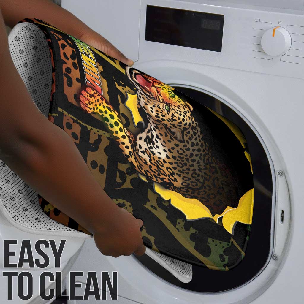 Benin Bathroom Set Powerful African Leopard - Wonder Print Shop