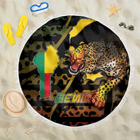 Benin Beach Blanket Powerful African Leopard - Wonder Print Shop