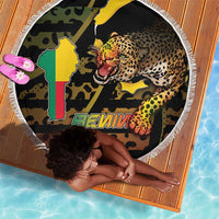 Benin Beach Blanket Powerful African Leopard - Wonder Print Shop