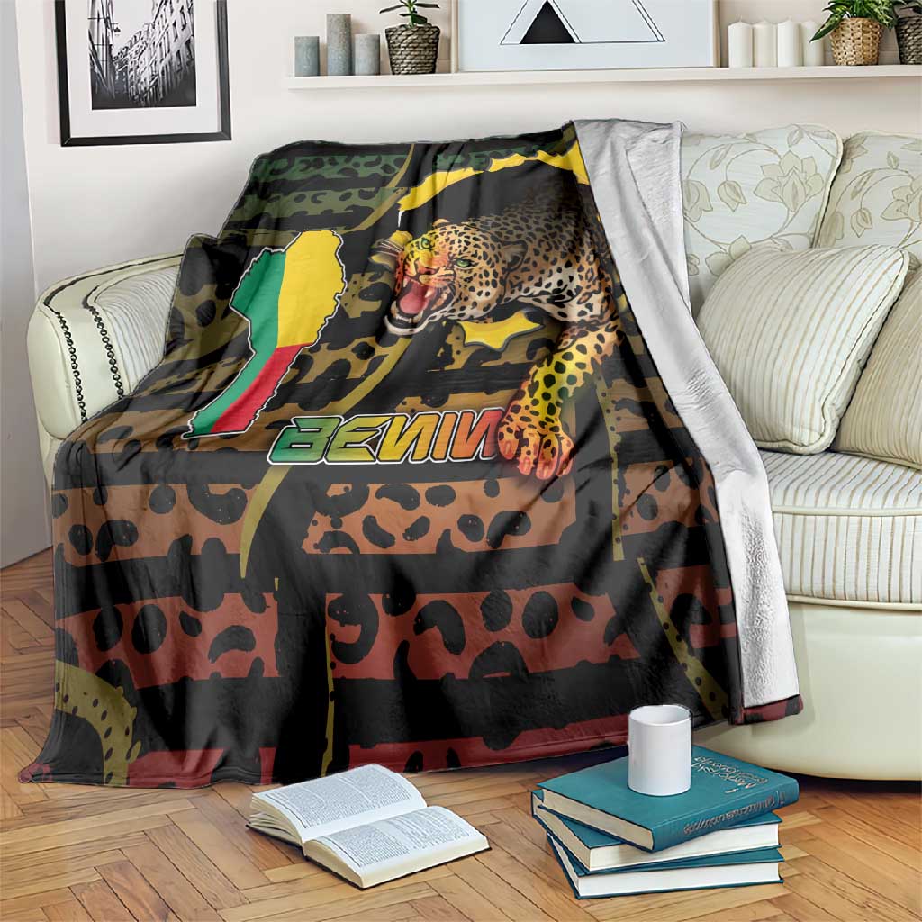 Benin Blanket Powerful African Leopard - Wonder Print Shop