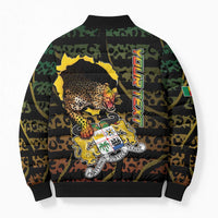 Personalized Benin Bomber Puffer Jacket Powerful African Leopard - Wonder Print Shop